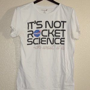 Buzz Aldrin 100% Cotton White Short Sleeved Shirt